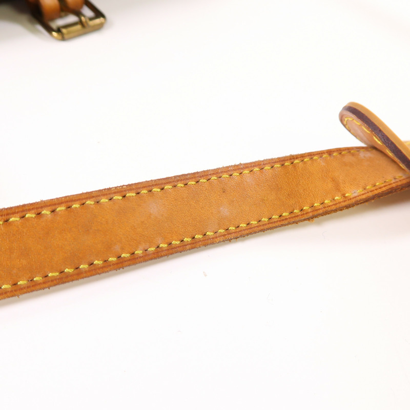 LOUIS VUITTON Monogram Saumur 30金扣肩背袋棕色-19