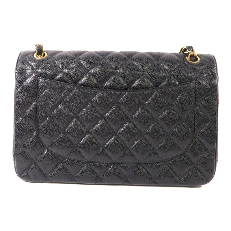 CHANEL 牛皮皮革Large Classic金扣鏈帶肩背袋-1