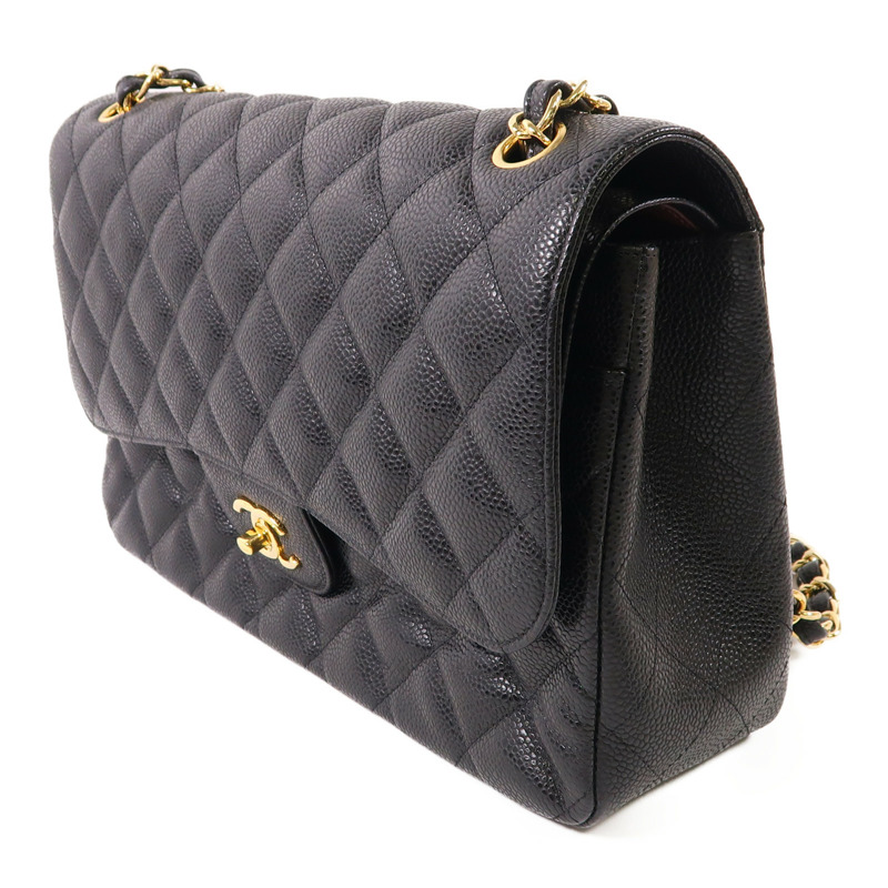 CHANEL 牛皮皮革Large Classic金扣鏈帶肩背袋-2