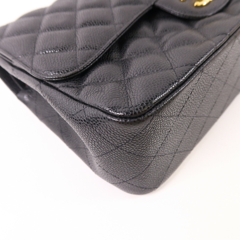 CHANEL 牛皮皮革Large Classic金扣鏈帶肩背袋-10