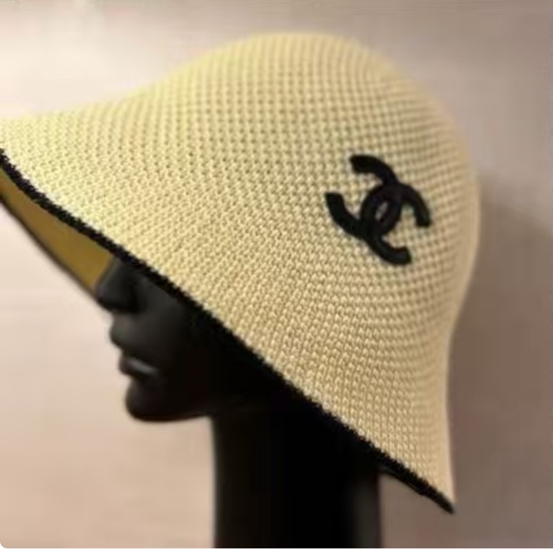 Chanel香奈兒米色漁夫帽-1