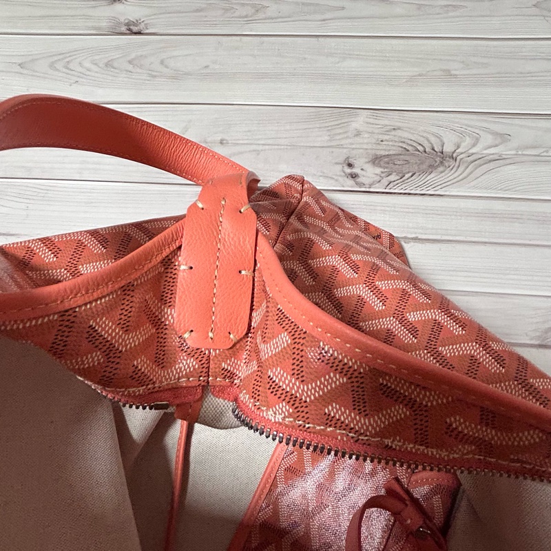 Goyard hobo 戈雅 限定色珊瑚粉hobo單肩包-7