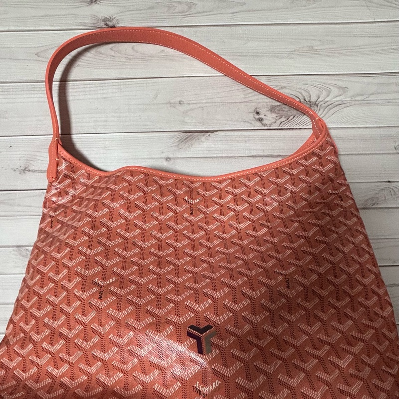 Goyard hobo 戈雅 限定色珊瑚粉hobo單肩包-10