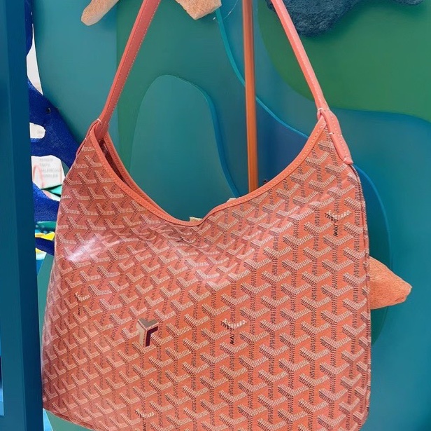 Goyard hobo 戈雅 限定色珊瑚粉hobo單肩包-9