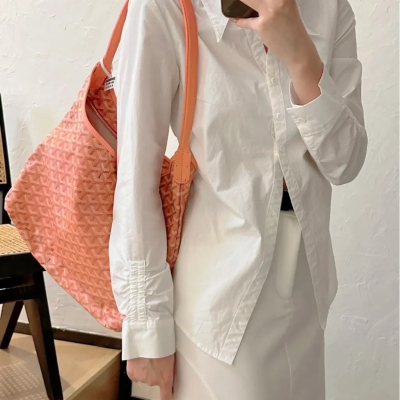 Goyard hobo 戈雅 限定色珊瑚粉hobo單肩包-27