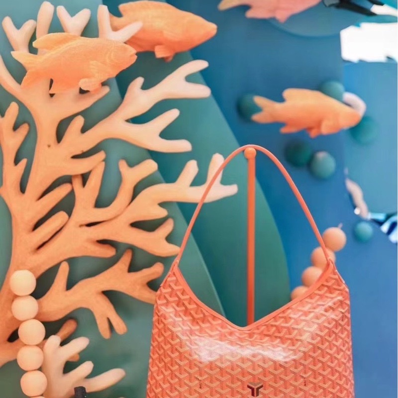 Goyard hobo 戈雅 限定色珊瑚粉hobo單肩包-28