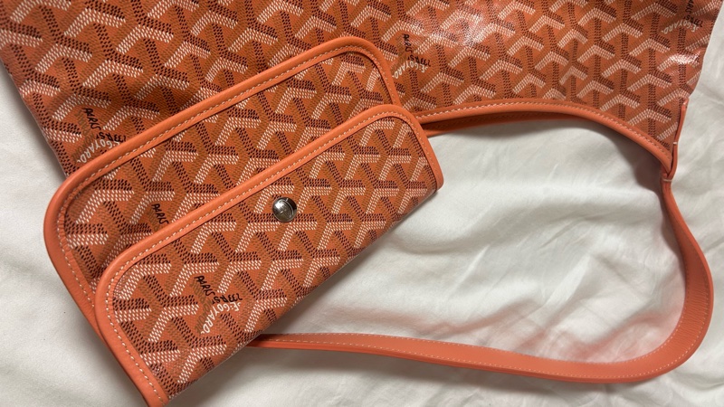 Goyard hobo 戈雅 限定色珊瑚粉hobo單肩包-24