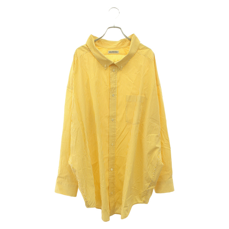 BALENCIAGA COCOON SWING 襯衫 長袖襯衫 622050 棉 黃色 二手 女款-0