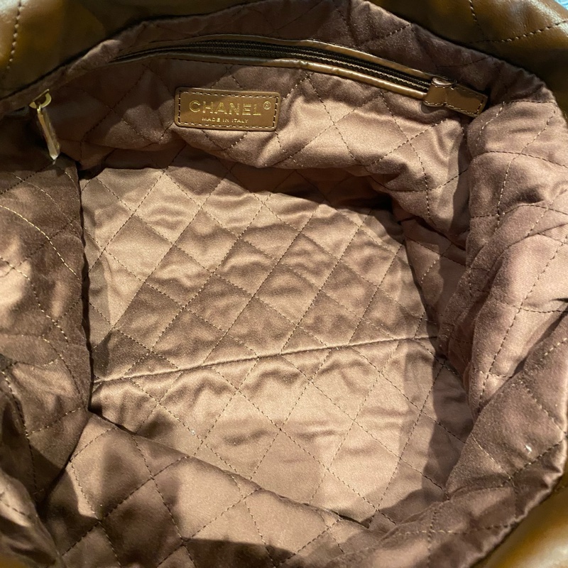 CHANEL 22bag垃圾袋 巧克力色-10