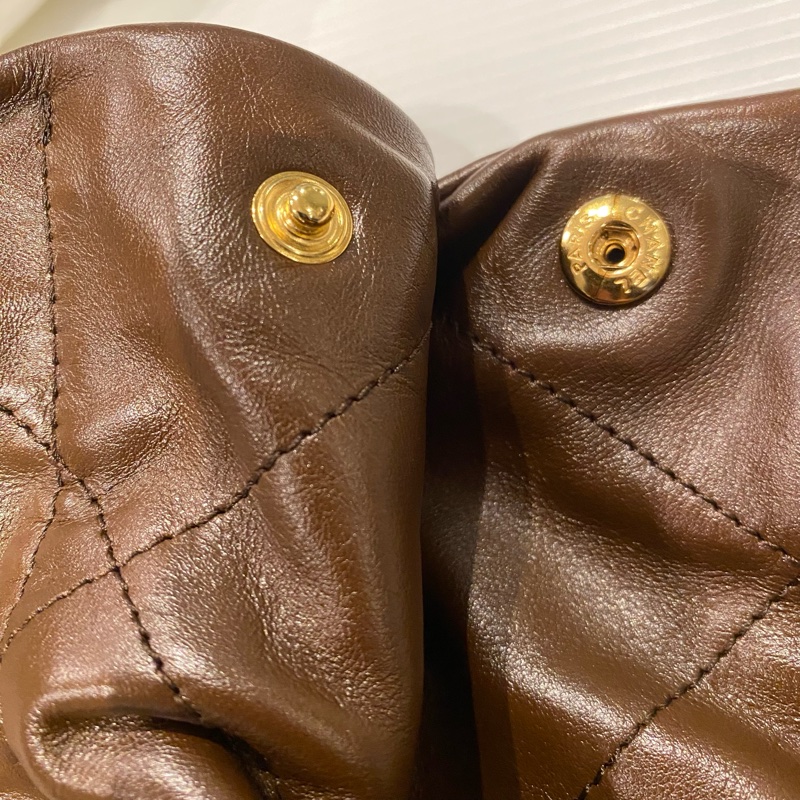 CHANEL 22bag垃圾袋 巧克力色-17