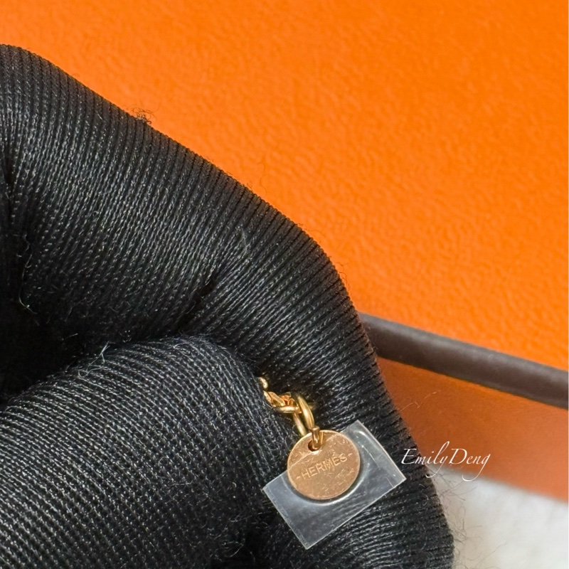 Hermes 愛心撲克項鍊 玫瑰金-6