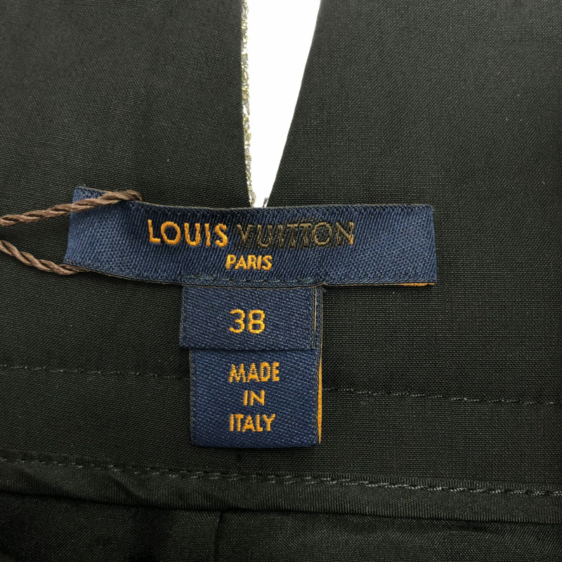 LOUIS VUITTON 褲子 褲子 棉質 金色 二手 女士-5