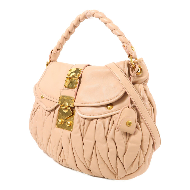 Miu Miu 【激減優惠】羊皮皮革Coffer Bag金扣手挽肩背兩用袋-2