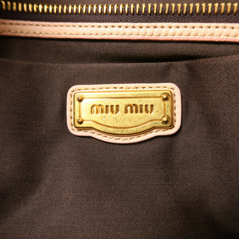 Miu Miu 【激減優惠】羊皮皮革Coffer Bag金扣手挽肩背兩用袋-5