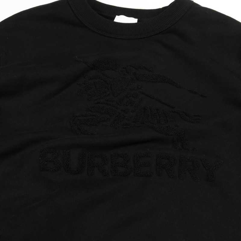 BURBERRY 標誌運動衫 BK/#M 棉質黑色二手男款-8