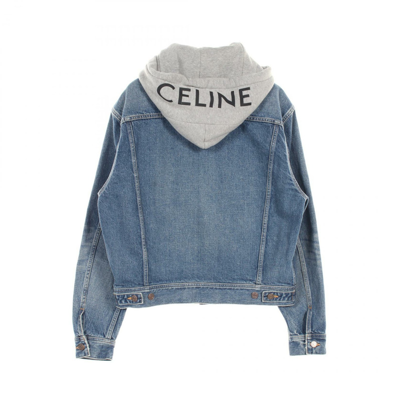 CELINE 卡車司機夾克 Union Wash 牛仔夾克棉質海軍藍灰色二手男款-1