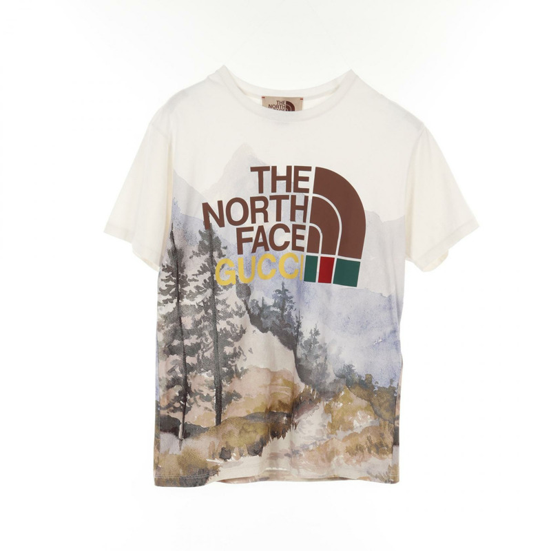 GUCCI × THE NORTH FACE Logo Forest T卹 672475 純棉 白色 多色 XS-0