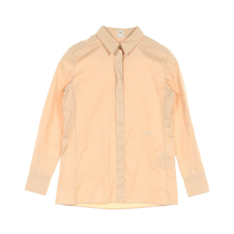 HERMES Caleche 襯衫 #34 3E0628DX 棉質米色 二手-0