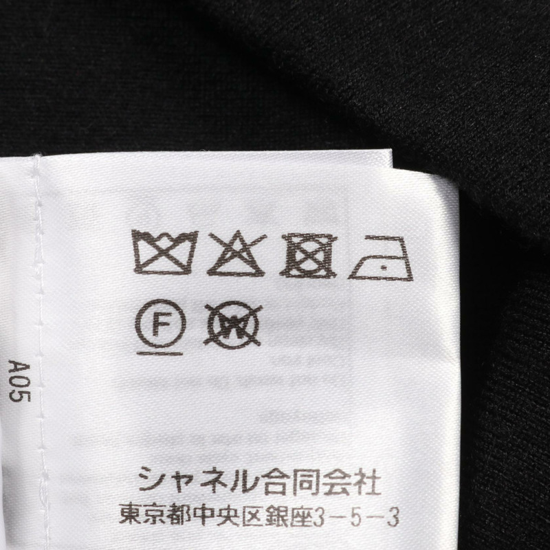 CHANEL COCO Mark 山茶花緊身褲 21N P70775K10260 羊絨絲綢 黑色 二手 女款-4