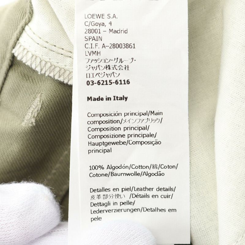 LOEWE 女士長褲 S540Y04XHI4430F36 純棉 綠色 #36 新款-3