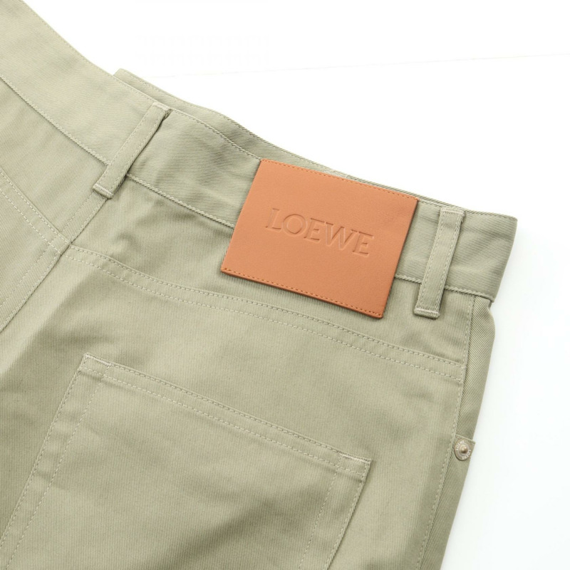 LOEWE 女士長褲 S540Y04XHI4430F36 純棉 綠色 #36 新款-7