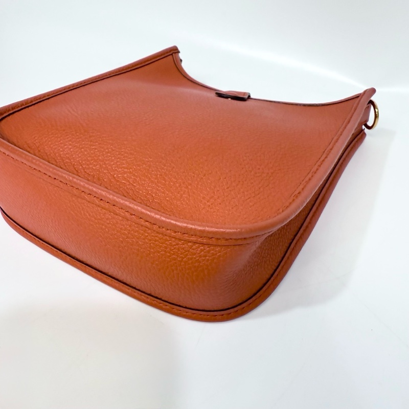 HERMES R1黏土紅金釦T/C mini evelyne-7