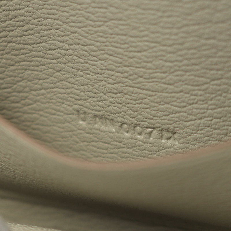 愛馬仕 Louris Slim Greenev 雙折皮夾，霧面鱷魚皮，米色，二手-4