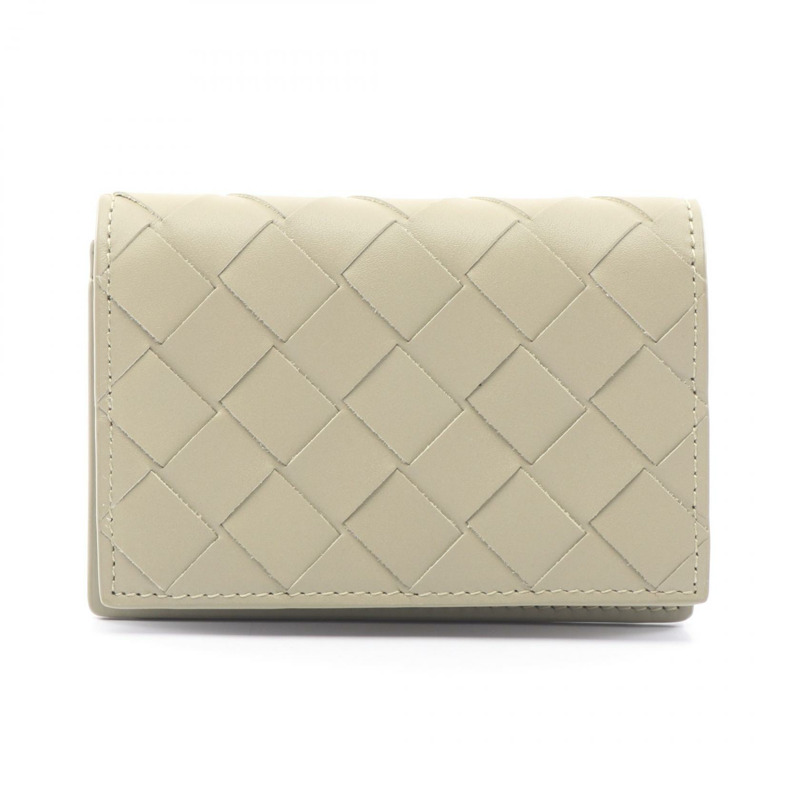 BOTTEGA VENETA Intrecciato 卡片夾 605720VCPQ32919 皮革米色全新男式-0