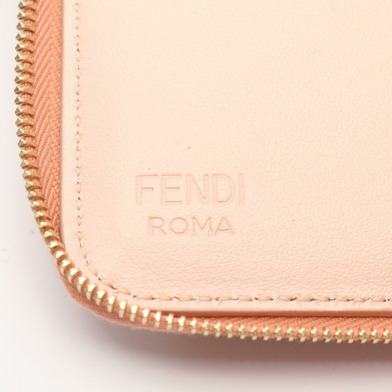 FENDI FF Diamond 中型圓形皮夾 8M0508ALV4F1SO1 皮革粉紅新款女款-3