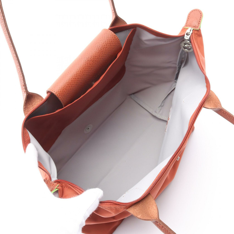 Longchamp Le Pliage 綠色 M 托特包 L2605919404 帆布皮革棕色 全新 女士-2
