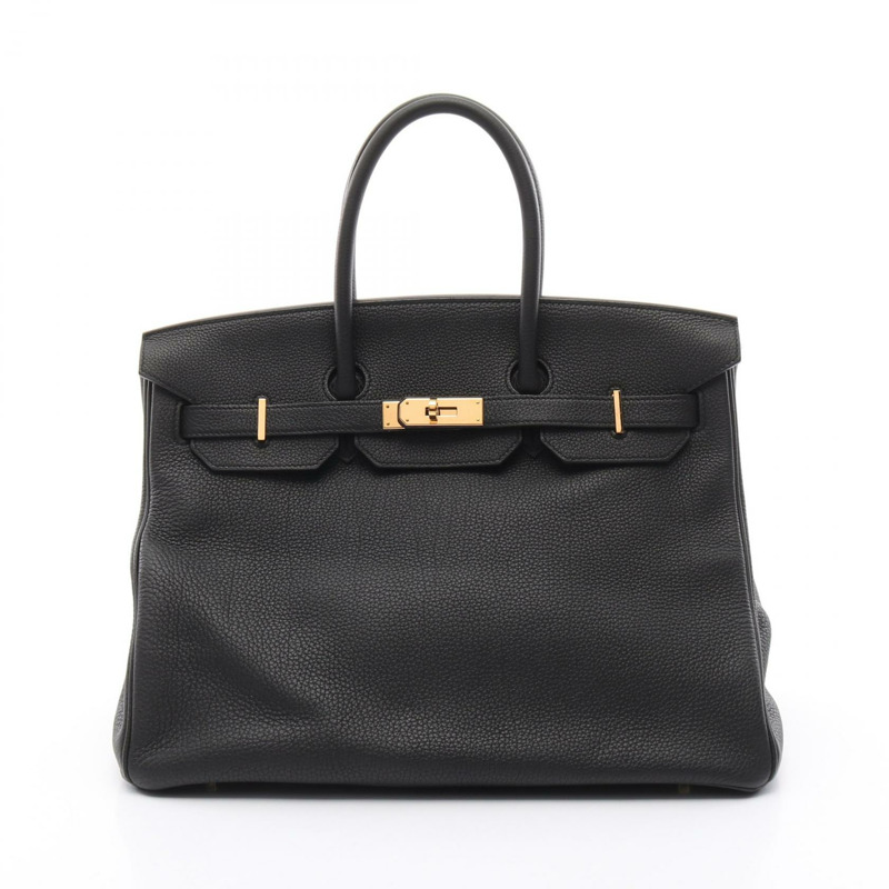 愛馬仕 Birkin 35 手提包 027634CC Togo 皮革 黑色 二手 女士 GHW A-0