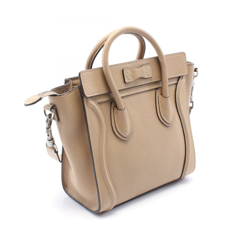 CELINE Luggage Nano Shopper 手提肩斜背包 189243 皮革 米色-1