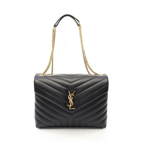 SAINT LAURENT Lulu 中型托特包 574946DV7271000 皮革 黑色 全新 女款