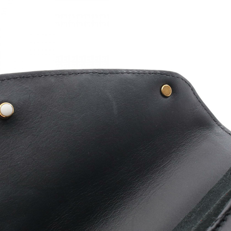 LOUIS VUITTON New Wave 鏈條包 PM 單肩包 M51683 皮革 黑色 二手 女士-5