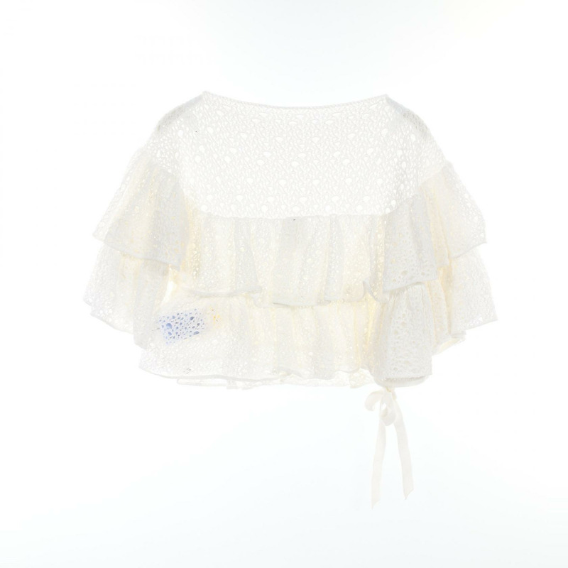 CHANEL T卹 P43385K04388 棉質尼龍白色二手女款-1