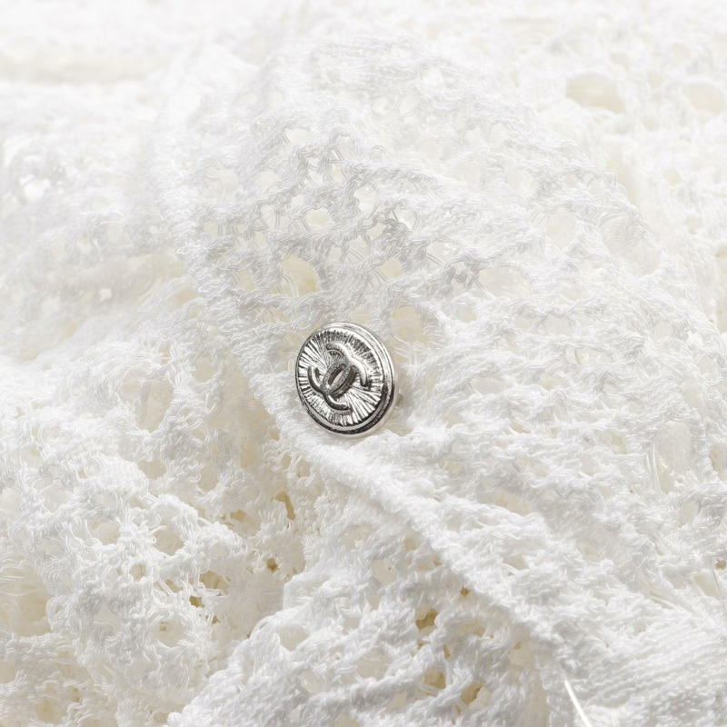 CHANEL T卹 P43385K04388 棉質尼龍白色二手女款-8