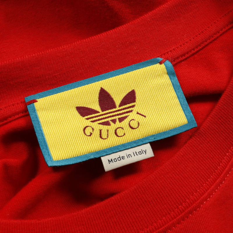 GUCCI × Adidas Speculum Majus T卹 616036 純棉 紅白配色 S尺碼 二手 男款-2