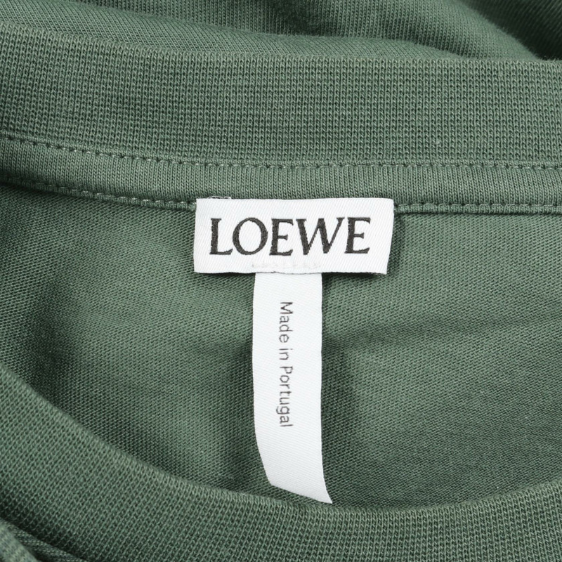 LOEWE Anagram T卹 H6199090PC 純棉 綠色 紅色 M碼 二手 男款-2