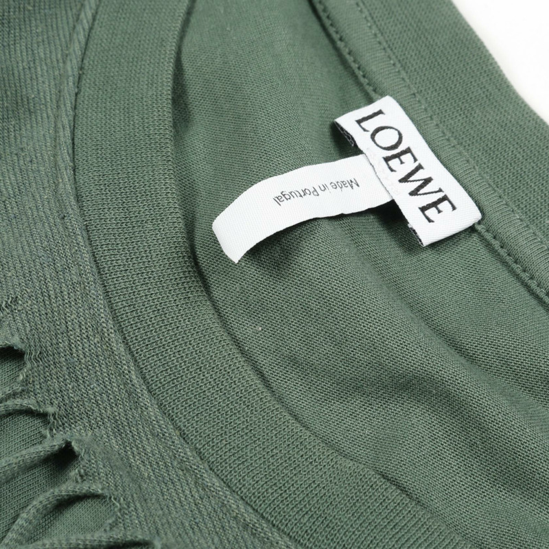 LOEWE Anagram T卹 H6199090PC 純棉 綠色 紅色 M碼 二手 男款-5