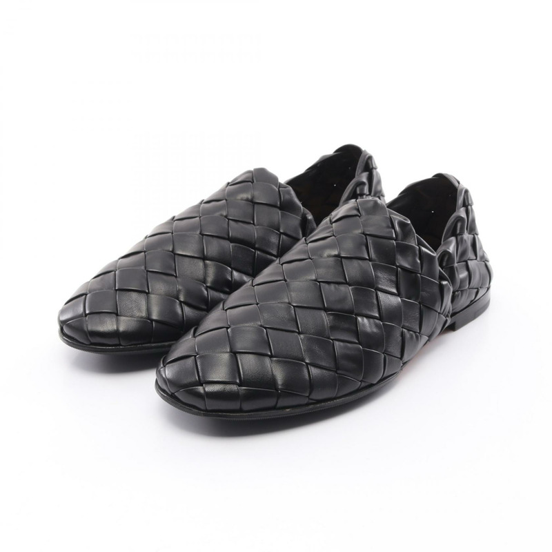 BOTTEGA VENETA 拖鞋 一腳蹬 620304 皮革 黑色 二手 男式-0