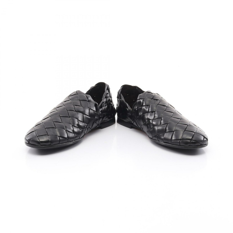 BOTTEGA VENETA 拖鞋 一腳蹬 620304 皮革 黑色 二手 男式-2
