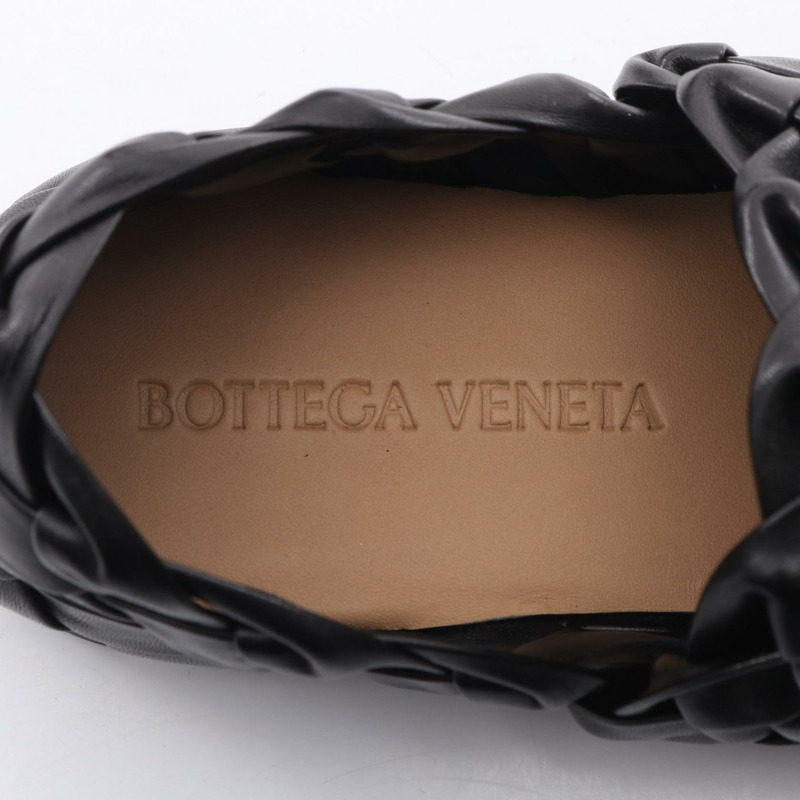BOTTEGA VENETA 拖鞋 一腳蹬 620304 皮革 黑色 二手 男式-4