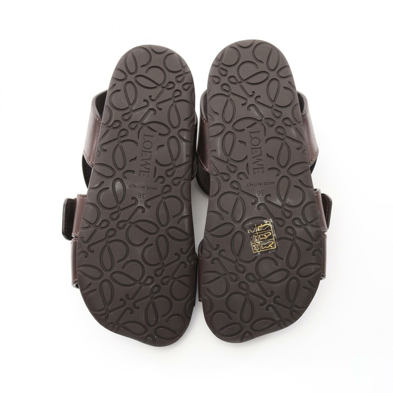 LOEWE Ease Buckle涼鞋 L814465X82601536 皮革 棕色 #36 新款 女款-3