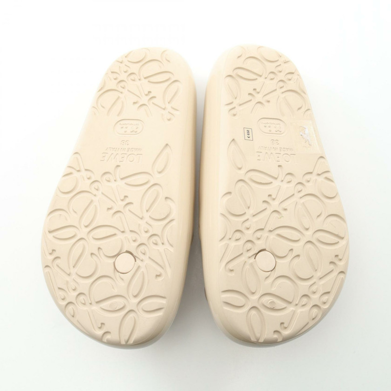 LOEWE 泡沫鵝卵石涼鞋 L815465XA6476338 橡膠米色新款女款-3