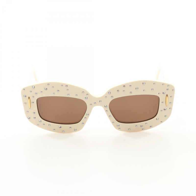 LOEWE 太陽眼鏡 LW4114IS49925E 塑膠米色 全新 女款-0