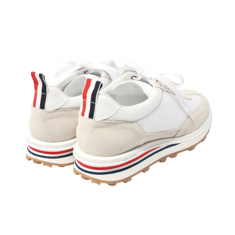 THOM BROWNE RWB Sole Tech 運動鞋 MFD180A030501007.5 尼龍絨面革白灰色全新男款-1