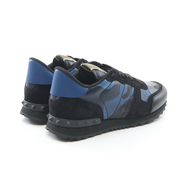 Valentino 運動鞋 WY2S0723TCCGS541 皮革布料黑色藍多色全新男式-1