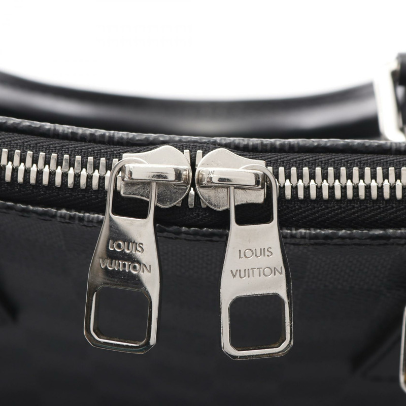 LOUIS VUITTON PDJ Porte Document Manjour Damier Graphite 公事包 N48224 PVC 塗層帆布皮革黑色二手-5