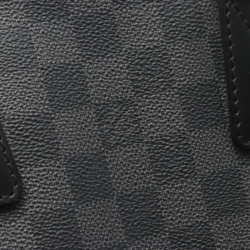 LOUIS VUITTON PDJ Porte Document Manjour Damier Graphite 公事包 N48224 PVC 塗層帆布皮革黑色二手-9
