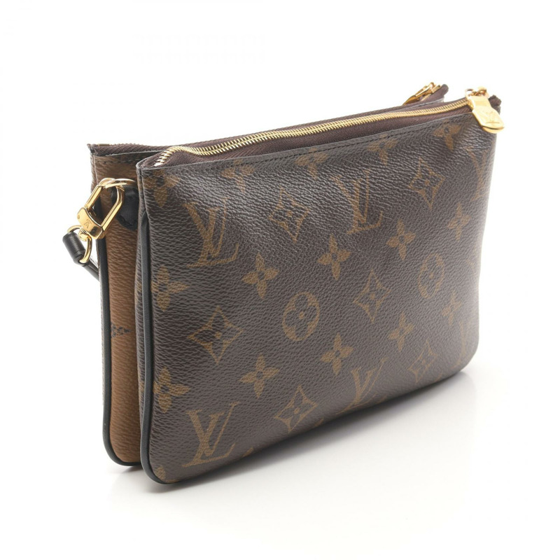 LOUIS VUITTON Pochette 雙拉鍊單肩斜背包 M69203 Monogram Giant-1